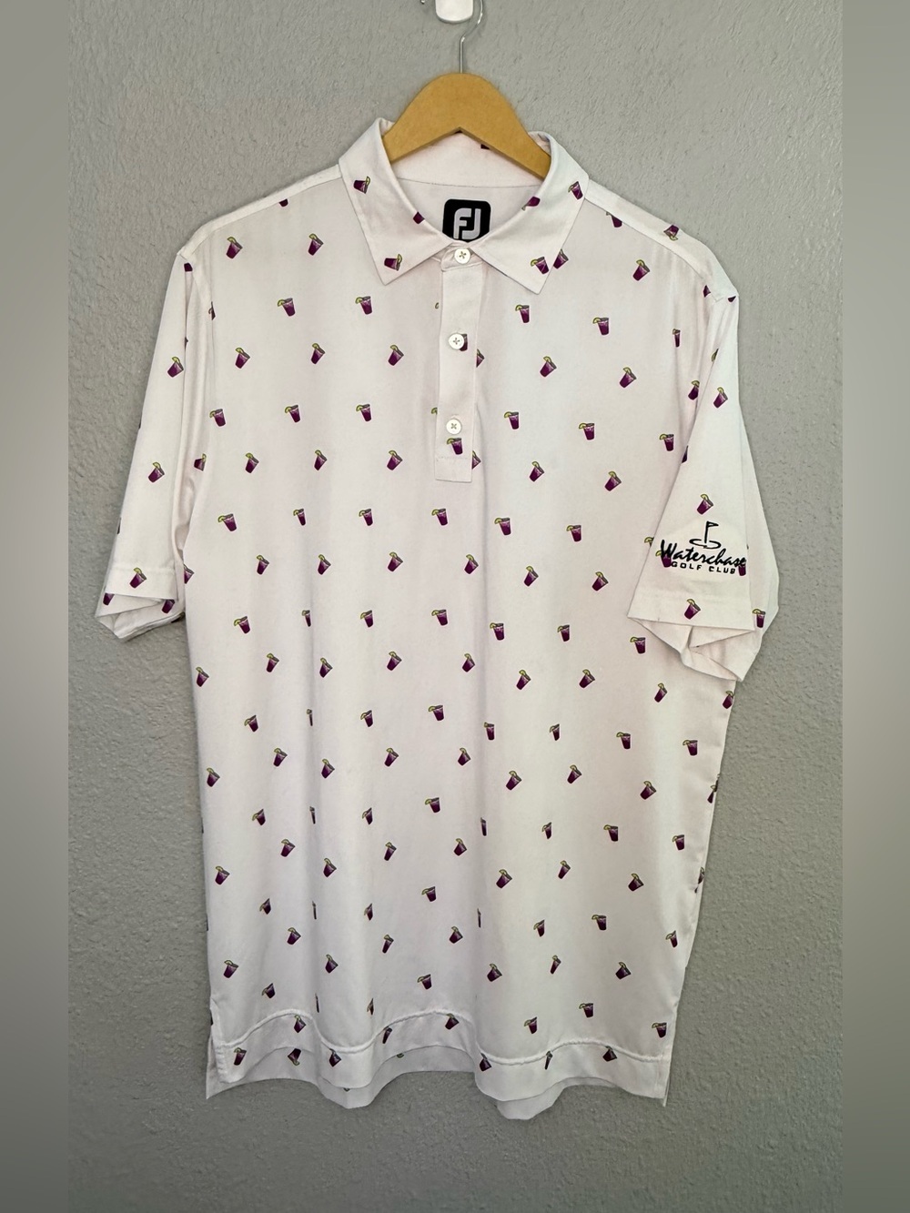 FootJoy | Lisle Cocktails Performance Golf Polo | Size Medium